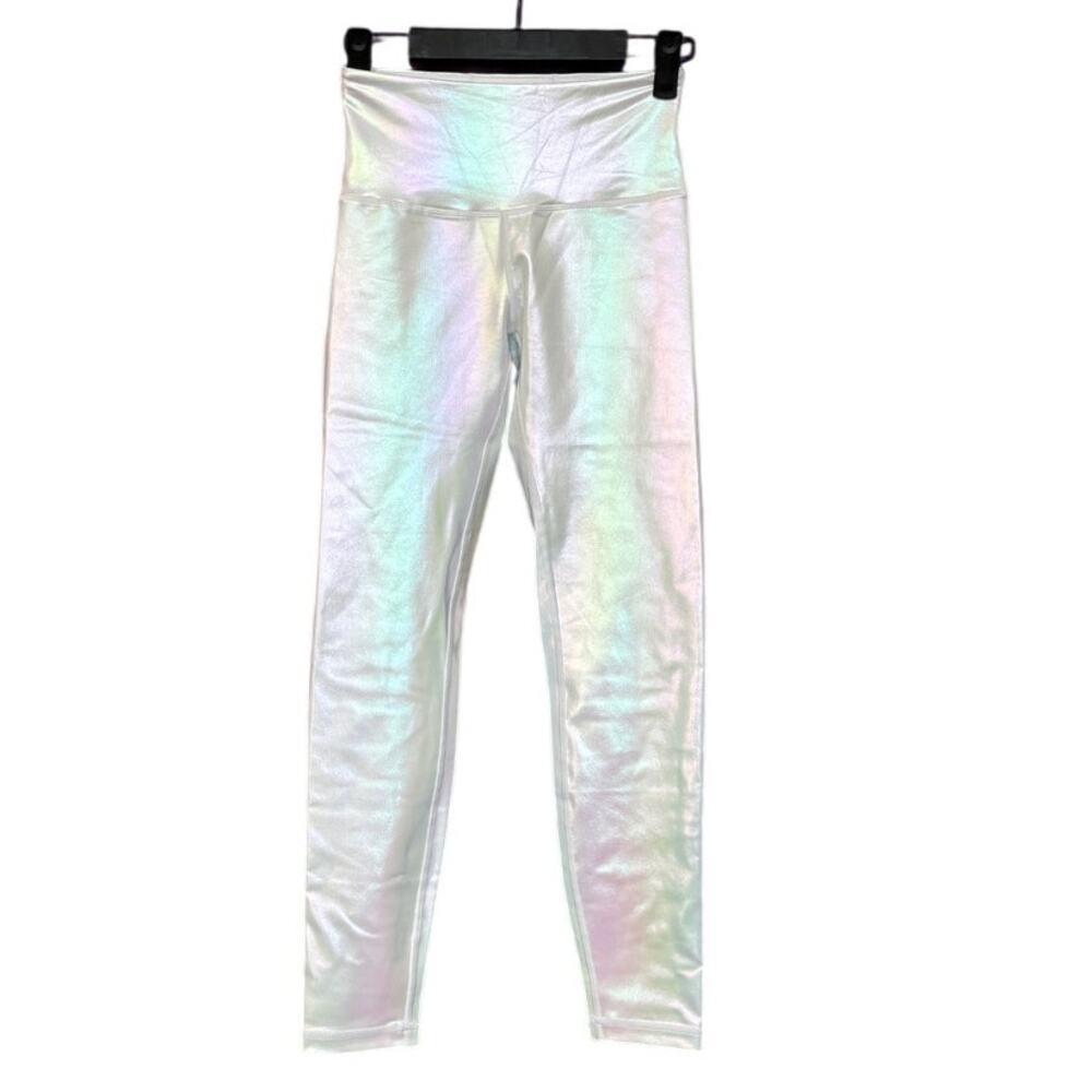 Zyia Active White Unicorn Luxe 7/8 Leggings Athletic Active Yoga Activewear